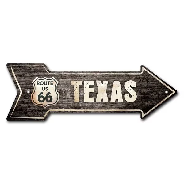 Texas 66 2 Arrow Sign Funny Home Decor 18in Wide, Signmission, Mfr#: P-ARROW-999579